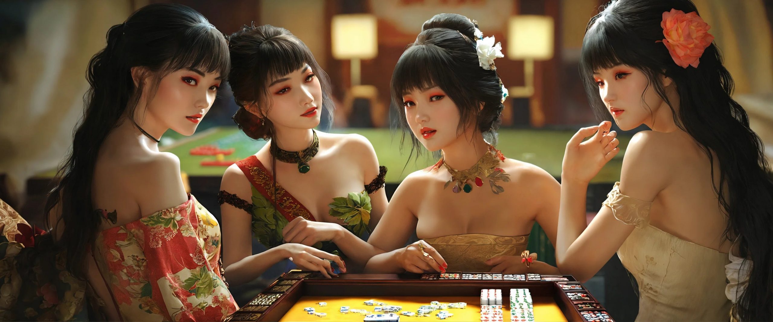 美女玩線上麻將